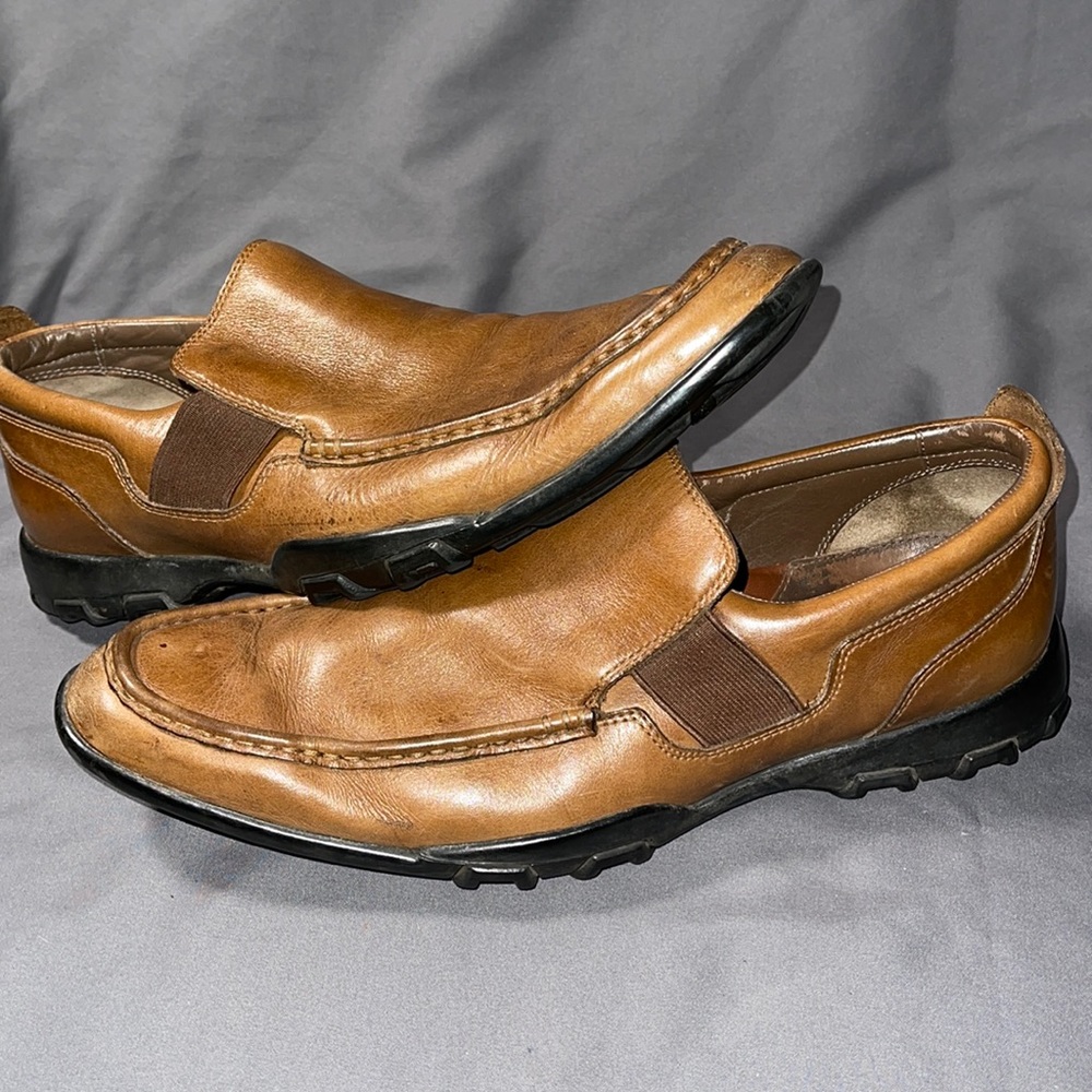 Cole Haan Loafers Brown Leather Slip On Waterproof